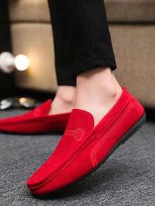 1 双男士新款休闲时尚一脚蹬运动鞋，学生风格，透气防滑