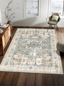 Tapete bege de 1 peça, estilo boêmio, lavável, antiderrapante, de lã sintética, 1160g/m², para sala de estar, quarto, cozinha, escritório, entrada