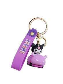 Sanrio حلقة مفاتيح مصنوعة من الحشو الناعم بشكل ساتيريو هيلو كيتي، حلقة مفاتيح جذابة، حلقة مفاتيح من سلسلة سيارات التصادم، حلقة مفاتيح من سلسلة طائرات كيوت، قلادة كورومي للحقيبة الظهر، تميمة دمية سينامورول للحقيبة، قلادة أنمي بوبوم بورين الأنيقة، هدية صغيرة كيوت، قلادة أنمي عصرية، مناسبة لمفاتيح السيارة وتميمات الحقائب المختلفة، هدية رائعة للعائلة والأصدقاء