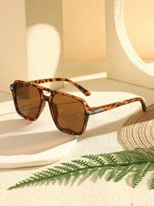 1 Pair Fashion Women's Aviator Fashion Glasses. Suitable For Parties, Birthday Gatherings, Outings, Driving, Beach Vacations, Festivals, Women Accessories