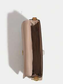 2 件别致链条肩带斜挎包优雅 PU 皮革女士手提包百搭迷你女士包带金色五金配件时尚小号翻盖包非常适合日常使用、女士使用、工作使用、购物使用、各种造型使用