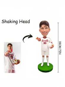 SRH 1 件定制照片人偶，提供可活动头部和固定头部款式。请上传清晰的单人全身照，以获得最佳逼真度。100% 手工制作，附赠精美礼盒。非常适合作为团队胜利的纪念品、卧室/客厅装饰、汽车内饰，以及节日、周年纪念或颁奖典礼上送给家人、朋友和团队成员的完美礼物。 - 彩色 - 查看 11