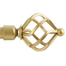 IsEasy Curtain Rod 25mm Curtain Rod 1 Track 2 Tracks Stainless Steel Metal 80-280cm - 金色-2-läufig - 查看 4