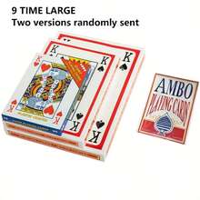 54 piezas Juego de Cartas de Juego Gigantes, Cartas de Juego Gigantes de Alta Calidad y Duraderas Adecuadas para Adolescentes y Adultos, Excelentes para Juegos de Fiesta y Magia, Regalo Único y Novedoso para Halloween, Navidad, Fiestas - Multicolor - Ver 5