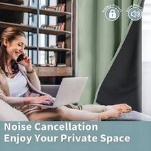 1pc Blackout Curtain, Heat Insulation & UV Protection, Punched Hole Design, Suitable For Living Room, Bedroom, Darkens Room In Power Outage, Autumn/Winter (100g Fabric Weight) - Green - View 3