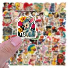 Bộ 66 miếng dán hoạt hình động vật cổ điển, thích hợp cho bình nước, máy tính xách tay, ván trượt, v.v. Bộ Doodle năng động cho nhật ký, sổ lưu niệm, đồ dùng tiệc tùng, hoàn hảo cho mùa đông, đồ dùng học tập năm mới, trở lại trường - Nhiều màu - Xem 5