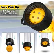 Pickleball Picker Upper Ball Holder Pickleball Ball Picker Hopper Tube Pickleball Pickup Tube Lightweight Pickleball Retriever Collector With Shoulder Strap - Model1 - View 3