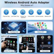 Para Carplay Box con cable a inalámbrico Plug and Play Bluetooth 5.0 Wifi para Android Auto Adaptador inalámbrico para iOS 9 y superior