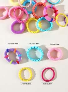 200/250/450 pièces Élastiques à cheveux pour fillettes, bandes de cheveux sans couture, supports de queue de cheval doux en nylon, élastiques à cheveux, cordes de cheveux, accessoires de cheveux pour enfants et bébés