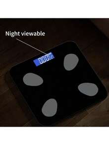1pc Digital Bathroom Scale, Weighing Scale, Glass Platform Measuring Up To 400lbs, Large Backlit Display, Home Weight Scale, Household Essential - Black - View 7