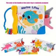 Libros de tela para bebés, educación temprana y cognición, libros con sonido crujiente, juguete inteligente, temas: océano, bosque, granja, animales, regalo para bebés recién nacidos