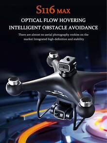 CASRRA S116 遥控航拍无人机配备升级版遥控器屏幕。配备高清电子可调摄像头和无刷电机，续航更持久。拍摄视频和照片，记录美好生活。 - 白色 - 查看 3