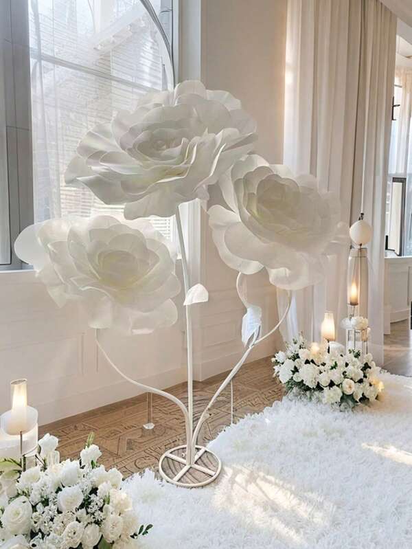 1Pc Artificial Pe Foam Rose 30 Cm - 80 Cm Giant Rose Diy Wedding Home Decoration Dining Table Party Garden Decoration