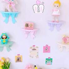 1 Peça Prateleira de Armazenamento Decorativa de Parede para Quarto, Ornamento de Parede Suspenso, Peça de Acessório de Laço Fofo para Quarto de Meninas