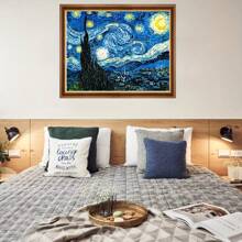 Kit de peinture diamant 5D avec ciel étoilé serti de diamants, kit de peinture diamant sans cadre pour la décoration murale de la maison