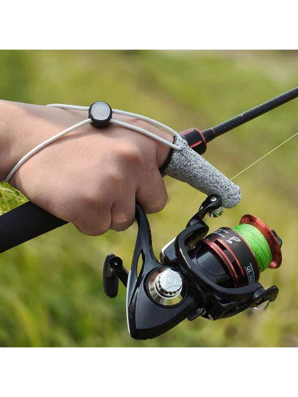1 Adjustable Fishing Finger Gloves - Anti-Slip Anti-Scratch Index Finger Gloves, Outdoor Surf Throwing Shield, Elastic Band Design For Outdoor Fishing, Angler Finger Splints, Single Finger, Accessories