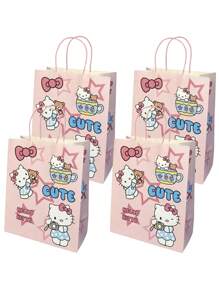 Sanrio 1/5/10 Stücke/Set Hello Kitty Geschenktasche, modische niedliche Geschenkverpackungstasche, Handtasche, Einkaufstasche für Geburtstag, Valentinstag (einige Teile können zufällig sein)