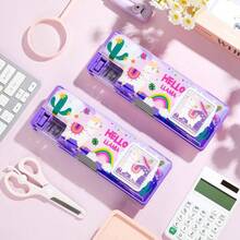 Henoyso Pencil Box For Girls Alpaca Pencil Case With Calculator And Pencil Sharpener Multifunction Pencil Case Cool School Supplies Back To School Gift Birthday Present For Kids Teens - Alpaca - View 4