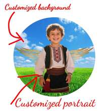 4cm Personalized Stickers, Customizable Sticker Background And Winged Figures, Make Your Angel, Suitable For Office, School, Graduation, Halloween, Christmas, Independence Day, Thanksgiving, Sealing, Adhesive, Used For Wedding, New Home School, Home, Kitchen, Dining Room, Bathroom, Living Room, Bedroom, Tea Room School Supplies,Back To School