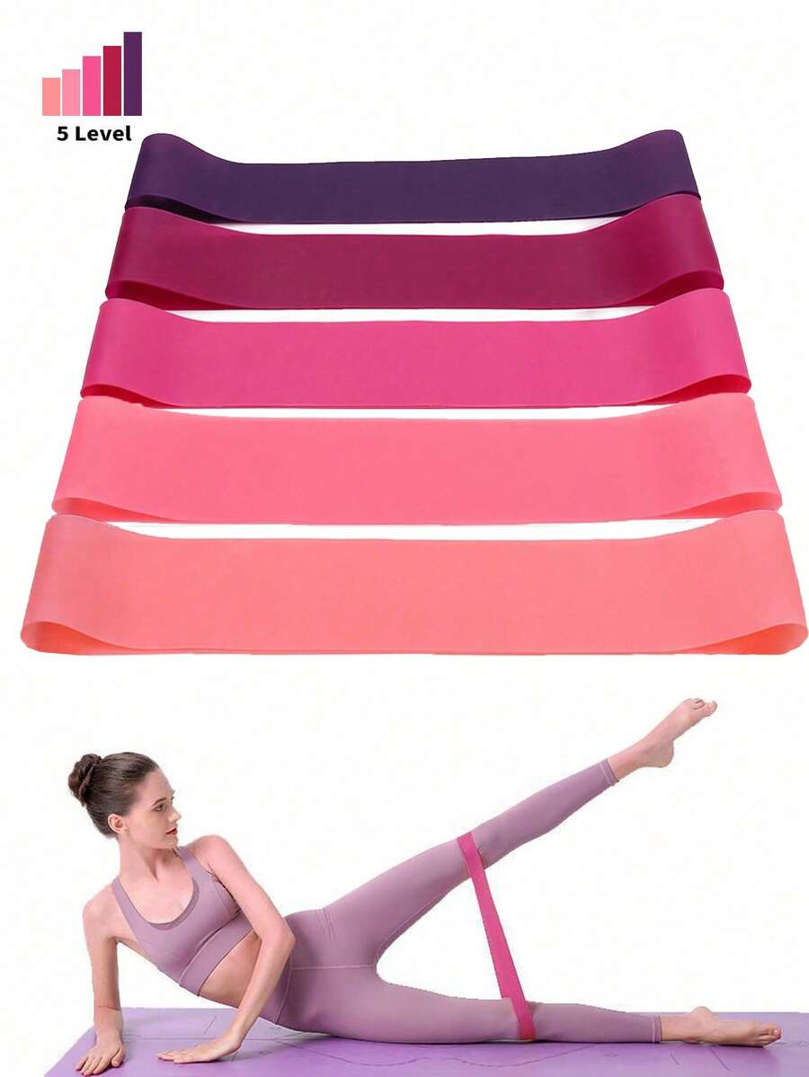 Yoga Resistance Band Set Yoga Accessories Pilates Equipment Stretching Band Resistance High Intensity Workout Home Fitness - Multicolor - View 1