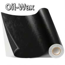 54inch Vintage Oil-Wax Self-Adhesive Leather Patch – Durable Peel And Stick Faux Leather Repair Tape For Sofa, Couch, Car Seat, Furniture, Dashboard, Notebook – Matte Finish, Easy To Cut, No Residue (Brown/Black)