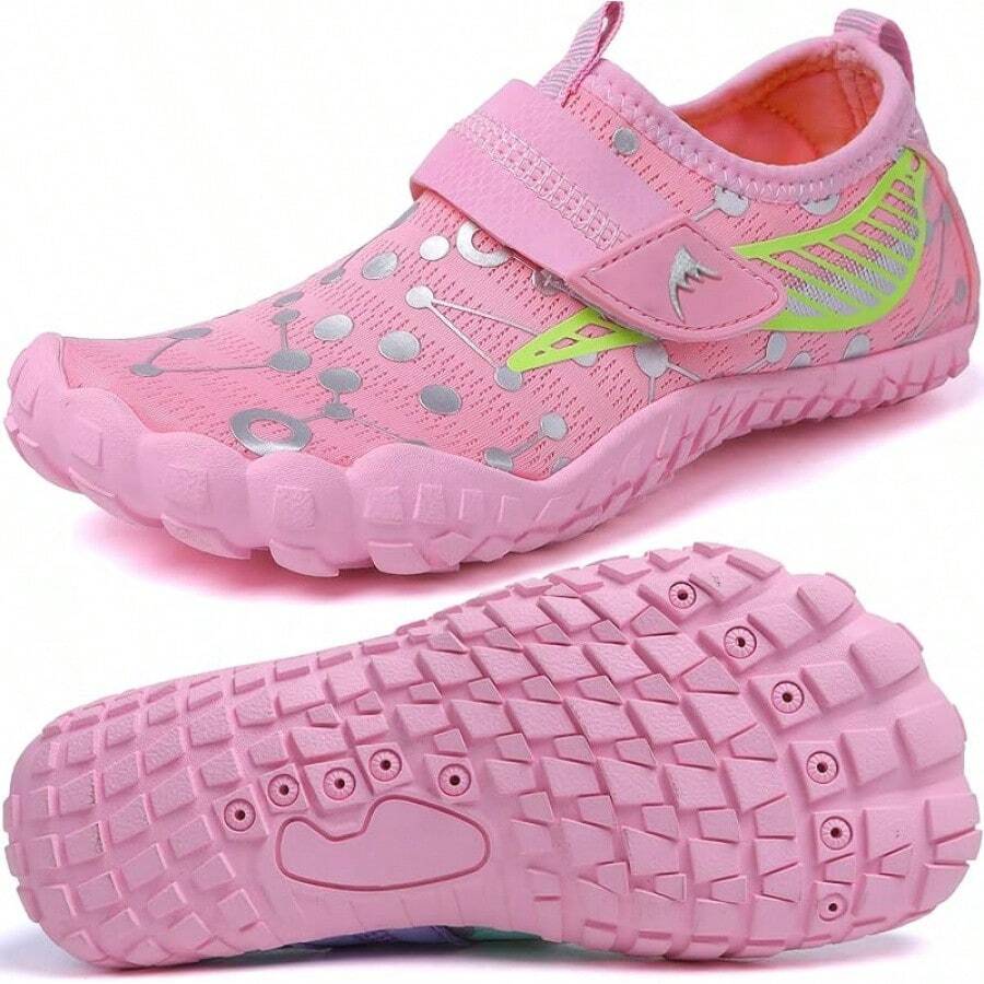 Shoes Barefoot Aqua Socks Outdoor Indoor Quick Dry Sandals Lightweight Slip On Walking Sneakers Beach Pool Swim (Little/Big) - 7-pink - 查看 1