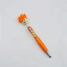 2-In-1 Plush Smiling Face Rainbow Tie Ballpoint Pen, Multi-Color Touch Screen Pen, Suitable For Creative Gifts In Offices And Schools, School Supplies,Back To School