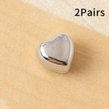 2/4/5 paires d'accessoires magnétiques de mode pour col de chemise en forme de cœur multi-couleurs - sans couture nécessaire, boutons amovibles pour resserrer le col de chemise, convient pour le col, les poignets, les jambes de pantalon, les écharpes, décoration réglable et réutilisable, cadeau