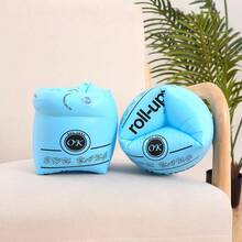 2 piezas Brazaletes inflables, flotadores de piscina, artículos esenciales de playa, accesorios de playa - Azul - Ver 7