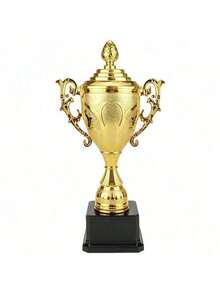 1pc Plastic Gold Trophy, Award Ceremony Decor, Party Favor - Gold - View 7