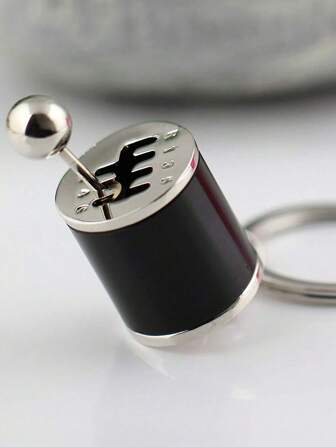 1pc Car Gearbox Keychain, Manual Transmission Gearshift Keychain With Gear Housing And Shifter Rod, Auto Parts