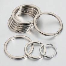 20pcs Flat Metal Key Rings Split Keychain Accessories Suitable For DIY Key Case, Bag Hanging Decor - Split Circle - View 1