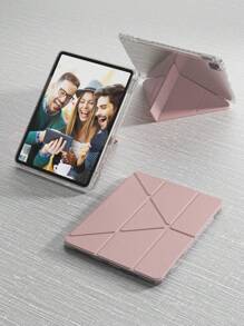 1 Stück klarer Rahmen Acryl Y-förmiger Faltbarer Tablet-Ständer mit Stiftfach, kratzfeste und biegsame Acryl-Rückseite, magnetischer Auto-Sleep/Wake-Funktion, einfaches, lässiges, klassisches Design