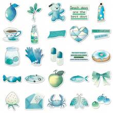 100 piezas de pegatinas originales de la serie de sal, pintadas a mano, con estética de vinilo para scrapbooking, diarios, parachoques, monopatines, botellas de agua, dibujos animados, cascos de seguridad, automóviles y calcomanías