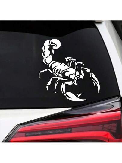 1PC SCORPION Auto Motorcycle Stickers عاكس مصقوفة مصنفة شارات PVC Auto Decoration Car Expressions Expression | مقاس: حجم واحد; لون: أبيض