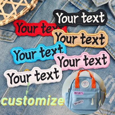 Custom Number Plate, Marking Plate Name Patch, 1pc Personalized Embroidered Name Tag, Sew On/Iron On Patches Suit For Clothing Uniform Work Shirt Motorcycle Biker