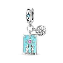 1 件镀银力量皇帝皇后正义之剑卡牌饰品塔罗牌吊坠女士手链项链 DIY 珠宝制作生日最佳礼物