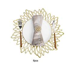 1/4/6/8pcs Oval Foil Coasters - Heat Insulation, Non-Slip, All Season Use, Easy To Clean, Suitable For Hotel, Restaurant, Western Dining Decor, Thermal Insulation Mat, Multipurpose Coaster, Enhance Dining Table Aesthetics, Practical & Fashionable! - PP Round Placemat - View 23