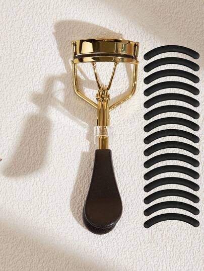 Recourbe-cils doré, manche noir de haute qualité, recourbe-cils manuel portable pour créer des cils bouclés à tout moment, outil de beauté maquillage convenant à un usage domestique et commercial, également adapté à la distribution, au maquillage, aux produits bon marché, à la décoration de la chambre, à la coiffeuse, aux voyages, à la chambre à coucher, aux accessoires de maquillage, au recourbe-cils