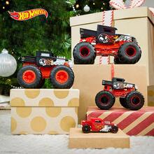 Hot Wheels 怪兽卡车玩具，鲨鱼恐龙狂暴龙，1:64 比例压铸车辆收藏玩具卡车，带巨型车轮，2026 版儿童及收藏家玩具车，合金野性大脚怪惯性男孩越野攀爬沙滩玩具车 1 件