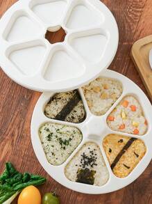 1 pieza Molde para sushi Onigiri Molde para bolas de arroz Molde de bolas de arroz triangulares Fabricante de bolas de arroz bentō Molde de sushi japonés 6 piezas Molde de sushi triangular Herramienta de procesamiento de alimentos lista para usar y fabricar manualmente para restaurante y niños
