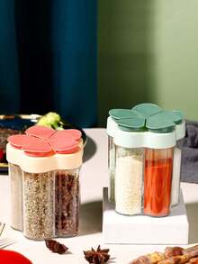 1pc Kitchen 5-In-1 Portable Seasoning Storage Box - Multicolor - View 3