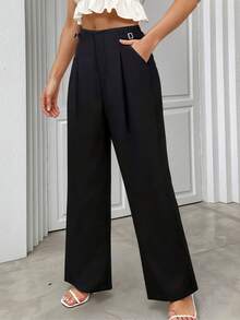 HOMEYEE European And American Style Elegant Solid-Color Professional Business Suit Pants For Women