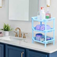 1 件 3-4 层加厚储物架，模块化浴室/厨房收纳架，桌面杂物管理架 - 彩色 - 查看 2