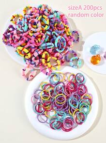 200/250/450 pièces Élastiques à cheveux pour fillettes, bandes de cheveux sans couture, supports de queue de cheval doux en nylon, élastiques à cheveux, cordes de cheveux, accessoires de cheveux pour enfants et bébés