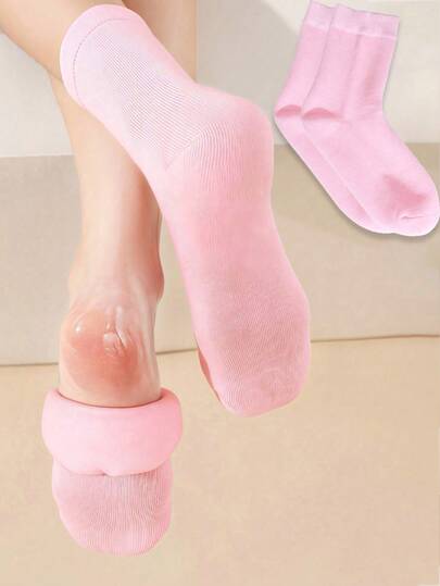 1 对足膜，含精油，美白保湿，适用于干燥、皲裂的双足；凝胶足跟和腿部保暖器，用于足部保湿