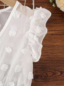Cubre traje de baño de estilo vacacional blanco para niñas, ligero y cómodo para nadar, fiestas, salidas. Adecuado para combinarlo con trajes de baño u otras prendas en verano