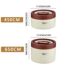 Cutie de prânz Bento din oțel inoxidabil cu 4 straturi, capacitate mare, cu capac și geantă, recipient încălzitor potrivit pentru cuptorul cu microunde, 1 set cutie de prânz termică reutilizabilă, etanșă, pentru adulți/studenți/angajați la birou/picnicuri și camping, potrivită pentru supă/mâncare/fructe