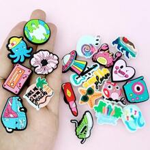 20 Pcs Green Earth Shoe Charms Decorations | Planet Earth Jewelry For Shoe Charms | Cute DIY Accessories For Shoes | Kawaii Shoe Clips | Gifts For Women Girls