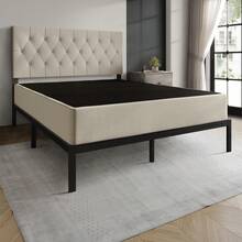 Home Design Warren 8-Inch Metal Box Spring - Warm Grey/Black - View 2